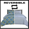 thumbnail image 6 of Chaps Kids 2-Piece Reversible Microfiber Comforter and Sham Bedding Set - Diagonal Plaid - Blue/Yellow - Size Twin, 6 of 6