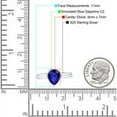 thumbnail image 3 of Bezel Set 9mmX7mm Pear Ring Simulated Blue Sapphire CZ 925 Sterling Silver, 3 of 5