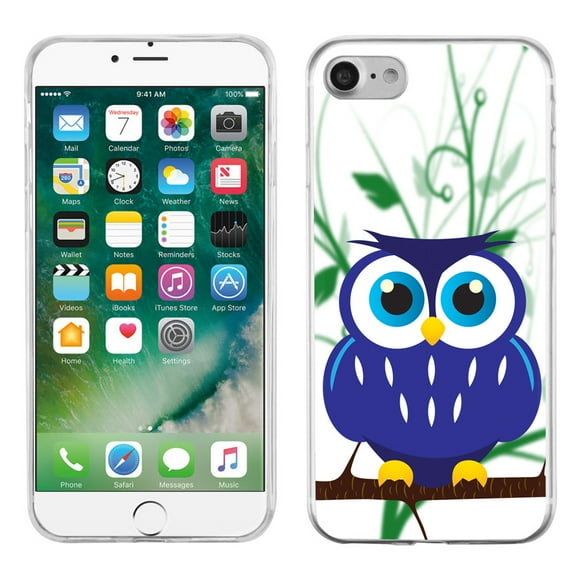 Slim-Fit Case for Apple iPhone 8, OneToughShield ® Premium TPU Gel Phone Case - Blue Owl