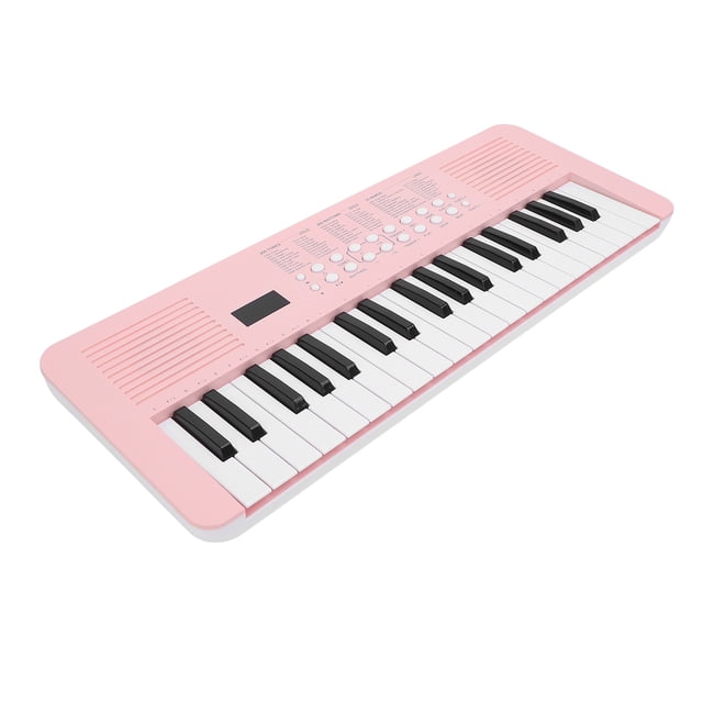 Yajisi Teclado Electrónico 37 Teclas Piano Digital Multifuncional Portátil con Micrófono Instrumento Musical Infantil Rosa 52.00 cm / 20.47 inches