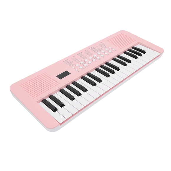 Yajisi Teclado Electrónico 37 Teclas Piano Digital Multifuncional Portátil con Micrófono Instrumento Musical Infantil Rosa 52.00 cm / 20.47 inches