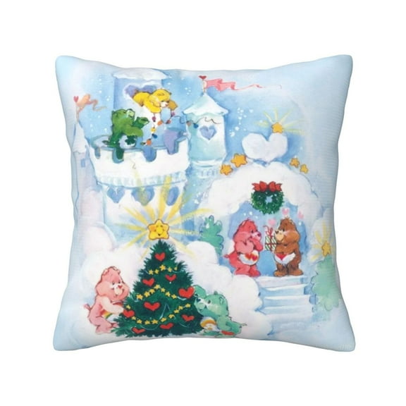 Care Bears Throw Pillow Cover Home Decor, Art Deco Pillowcase Cushion Cover for Bed Sofa Living Room, Square Pillow Case 1pc 16x16