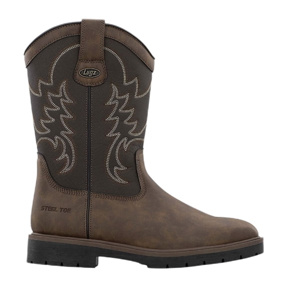Lugz Work Men's Cowboss Pull On Western 8" Steel Toe Work Boot