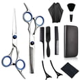 thumbnail image 4 of Tijeras de peluquero de acero inoxidable, juego de 6 pulgadas, tijeras de peluquería, suministros de belleza, tijeras planas, tijeras dentadas, tijeras de gama media, 4 of 6
