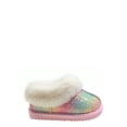 thumbnail image 2 of Wonder Nation Toddler Girls Slippers with Faux Fur Trim, 2 of 5