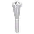 thumbnail image 1 of <p>Trumpet Mouthpiece Replacement, Clear Treble Silver Plated Trumpet Mouthpiece Durable  For Wind Instruments For Trumpeter</p>, 1 of 7