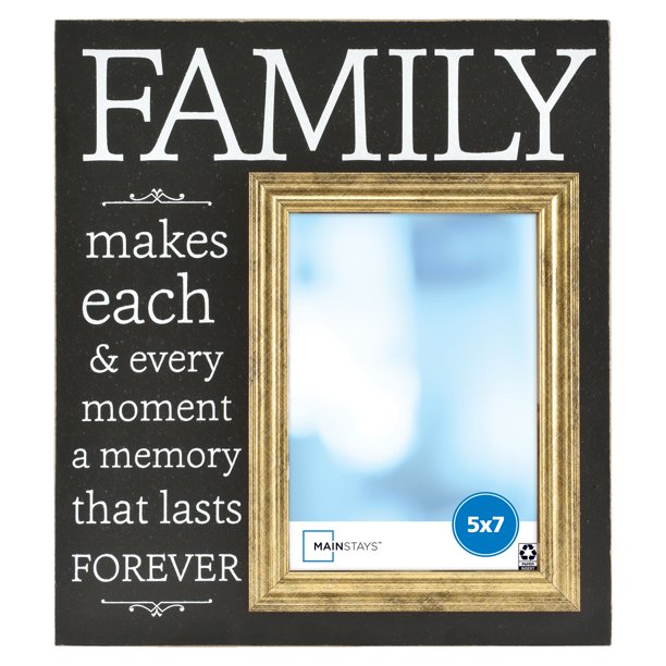 Mainstays 5" x 7" Wood Picture Frames, Black