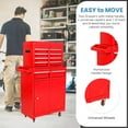 thumbnail image 3 of POWANLI Detachable 5-Drawer Rolling Tool Chest with Bottom Cabinet and One Adjustable Shelf/Locking System for Garage Workshop Warehouse Repair Shop, 3 of 8