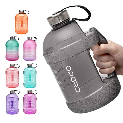 Opard 32oz Sports Water Bottle with Motivational Time Marker to Drink Reusable BPA Free Tritan with Filter for Gym and Outdoor 