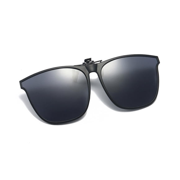 Polarized Clip On Sunglasses for Men Women, UV400 Protection Flip Up Sunglasses Over Glasses, Anti-Glare TAC Lenses for Driving, Fishing, Hiking & Outdoor Activities