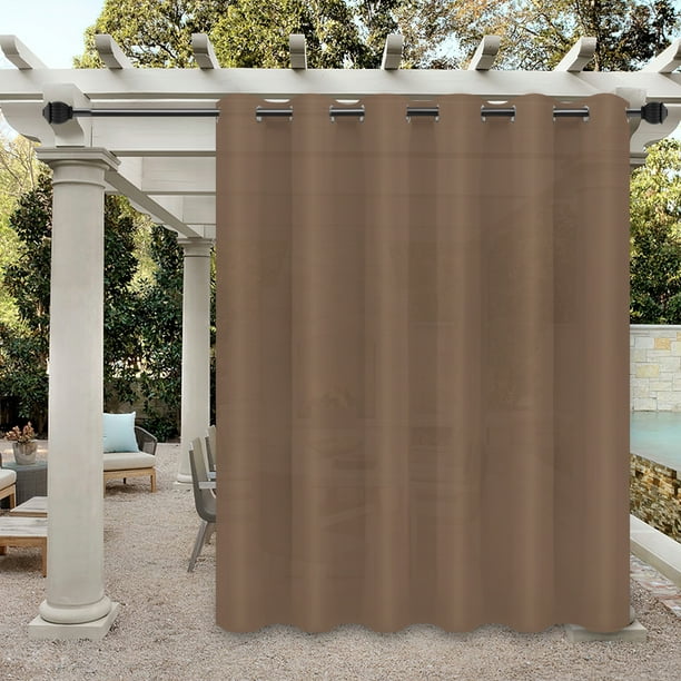 Cabana Grommet Curtain Panel, Outdoor Curtains 120 Inches Long