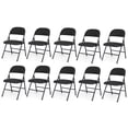 thumbnail image 1 of Costway 10 PCS Folding Chairs with Metal Frame PVC Leather Stackable Chairs for Indoor, 1 of 8