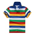 thumbnail image 2 of Kogui Toddler Boy Dress Shirt Boys School Uniform Short Sleeve Polo Shirt Button Closure 18 24 Months (H,18-24 Months), 2 of 4