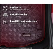 Rezaw-Plast Cargo Mat for Mitsubishi Lancer Sedan 2008 2009 2010 2011 2012 2013 2014 2015 2016 2017 – PE Trunk Liner Raised Edges Odorless Black