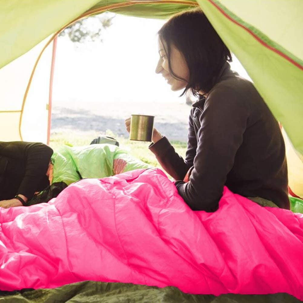 Ozmatip Sleeping Bag, Lightweight Summer Weather Sleep Bags for Kids Adults Girls Women, Microfiber Filled 15-25 Degree for Backpacking/Hiking/Camping/Mountaineering with Compression Sack