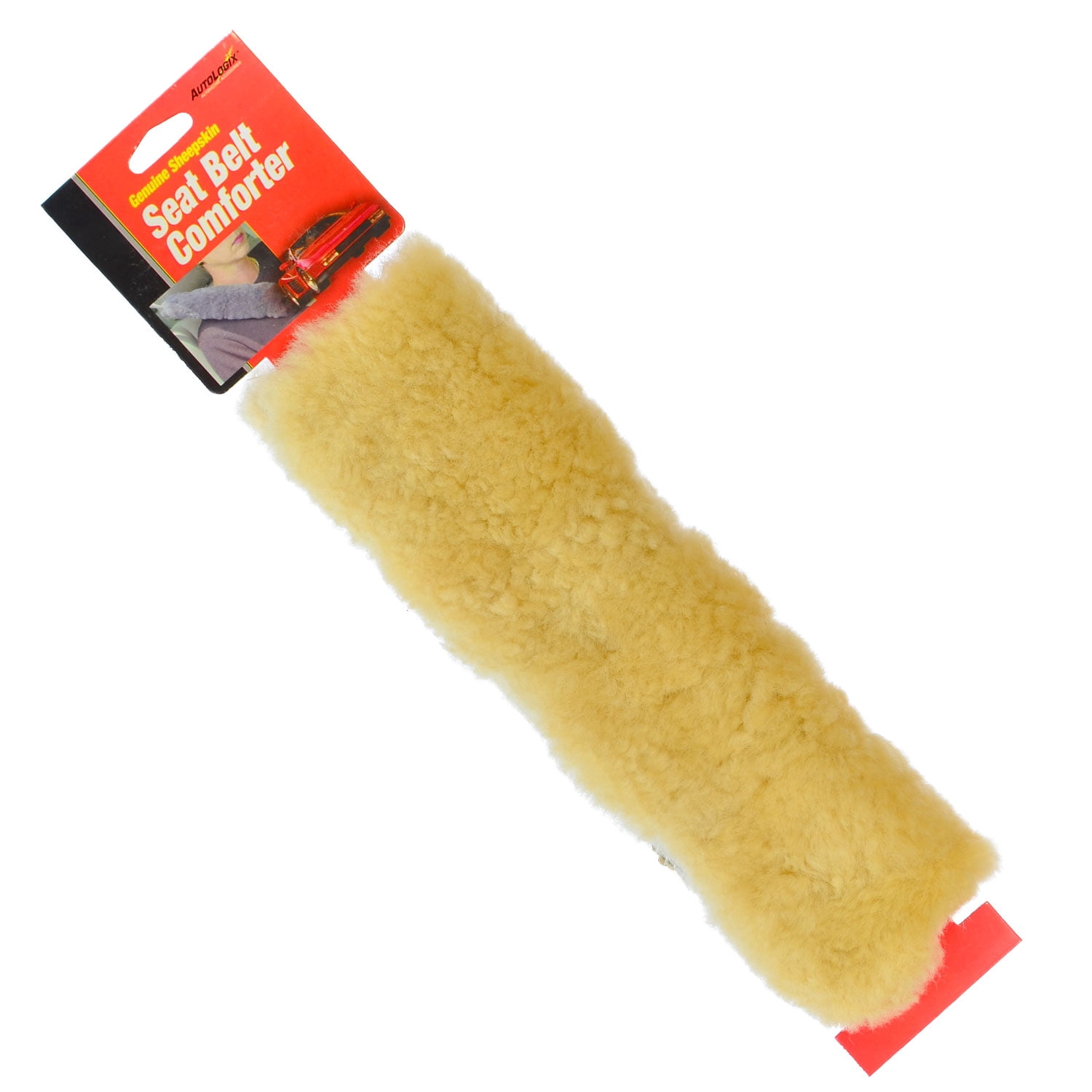 Allison Genuine Sheepskin Car Seat Belt Comforter, Shoulder Strap Pad