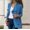 Blue, variant on AOOCHASLIY Black and Friday Women Coat Christmas Gift Women Solid Color Casual Long Sleeve Pocket Mid-Length Cardigan Tops Blouse Coat