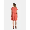 thumbnail image 3 of Time and Tru Women's and Women's Plus Tiered Cotton Mini Dress, Sizes XS-4X, 3 of 4