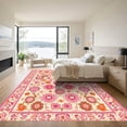 thumbnail image 3 of ODIKA 2'x3' Machine Washable Non-Slip Area Rug, Bohemian Blush Pink High Traffic Rug with Pad, Pink, 1058393, 3 of 8