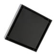 thumbnail image 4 of Desagüe de ducha invisible cuadrado de 4 pulgadas, de acero inoxidable, antiolor, para suelo de baño, 1,3 mm, apto para baldosas, color negro, 4 of 12