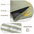 thumbnail image 6 of Round Area Rugs Collection 3.3 Ft, Anchor Sage Green Non-Slip Residential Carpet, Yellow Nautical White Geometric Stripe Indoor Crawling Mats Doormat Runner Rugs Play Mat for Bedroom, 6 of 8