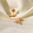 thumbnail image 3 of Guardurnaity 2 uds pendientes de tuerca 18K flor Ins pendiente Metal hipoalergénico ocio joyería encontrar regalos de Navidad Halloween Acción de Gracias Ropa, zapatos y accesorios Miscelánea Guardurnaity AP017869-00, 3 of 6