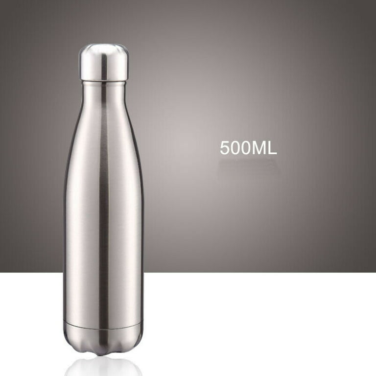 Vacuum Flask 500ml/17.6oz Insulated Flask Double Walled Vacuum Flask Stainless Steel Thermo Bottle with Cup for Coffee Tea Hot Drink and Cold Drink