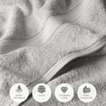 thumbnail image 5 of Superior 800 GSM Egyptian Cotton 6-Piece Face Towel Set, Soft Ultra Absorbent Towels, Sea Foam, 5 of 5