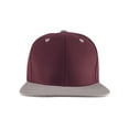 thumbnail image 2 of Top Headwear Flat Bill Adjustable Snapback Cap - Burgundy/Grey, 2 of 2