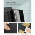 thumbnail image 6 of SONGMICS 13 Gallon (50 L) Trash Can, Stainless Steel Kitchen Garbage Can, Recycling or Waste Bin, Soft Close, Step-On Pedal, Removable Inner Bucket, Black, 6 of 6