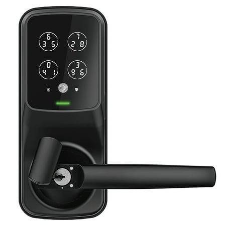Lockly Secure Pro Digital Keypad Biometric Smart WiFi Latch Door Lock, Black