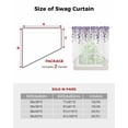 thumbnail image 6 of Purple Teal Botanical Swag Valances for Windows, Watercolor Spring Eucalyptus Leaves Rod Pocket Sheer Valances for Windows, Swag Toppers Light Filtering for Kitchen Living Room 2 Panels 36''x63'', 6 of 6