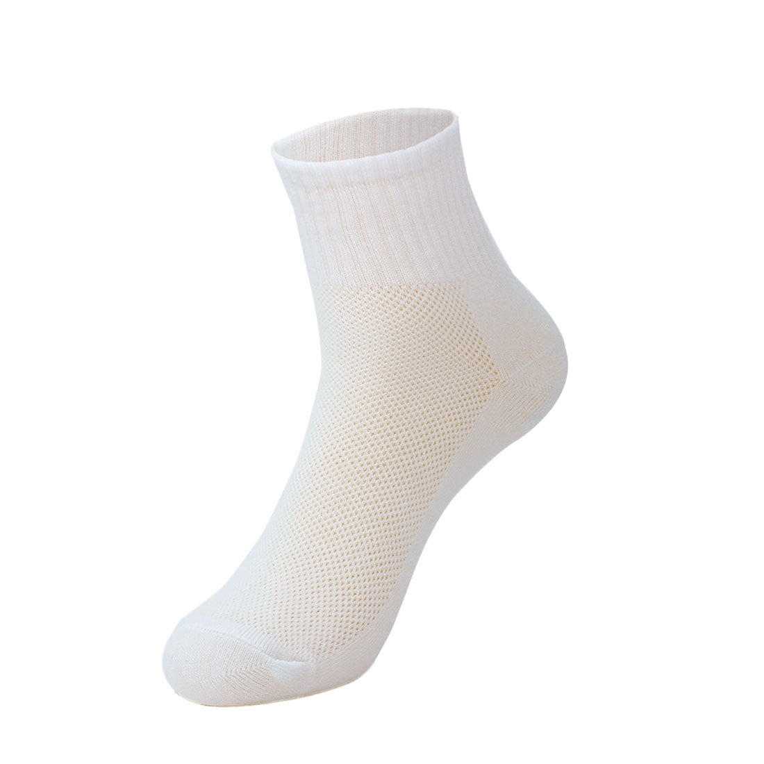 5 Pair White One Size Trip Disposable Cotton Blends Foot Socks for Men