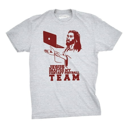 Crazy Dog T-shirts Jesus Drafted My Fantasy Football Team Funny T