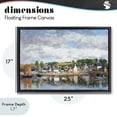 thumbnail image 4 of Stupell Industries Coastal Village By A River Black Floating Frame Canvas Art, 25 x 17, by Eugene Boudin, 4 of 8