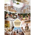 thumbnail image 6 of Baseball Tablecloth Rectangle Table Cloth 60x120, Waterproof Outdoor Table Cloth Covers Decorative Table Protector, Modern Minimalist Red Lines Washable Table Cover for Kitchen Dinning Party, 6 of 8