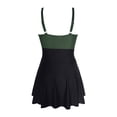 thumbnail image 5 of Women's One Piece Bikini Swimsuit Deep V Cross Side Tie Bow Back Sexy with Removable Bra Pads No Underwire for Beach Vacation,Army Green,M, 5 of 5