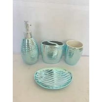Watson Bathroom Accessories - Sky Blue Electroplated Ceramic Bathroom Accessory Set