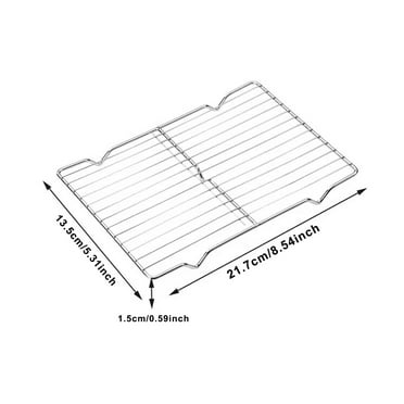 BCMMKLPP Cooling Rack Stainless Steel Small Grill Wire Rack for Baking Steaming Cooking 9.7''x7.3''x0.6''