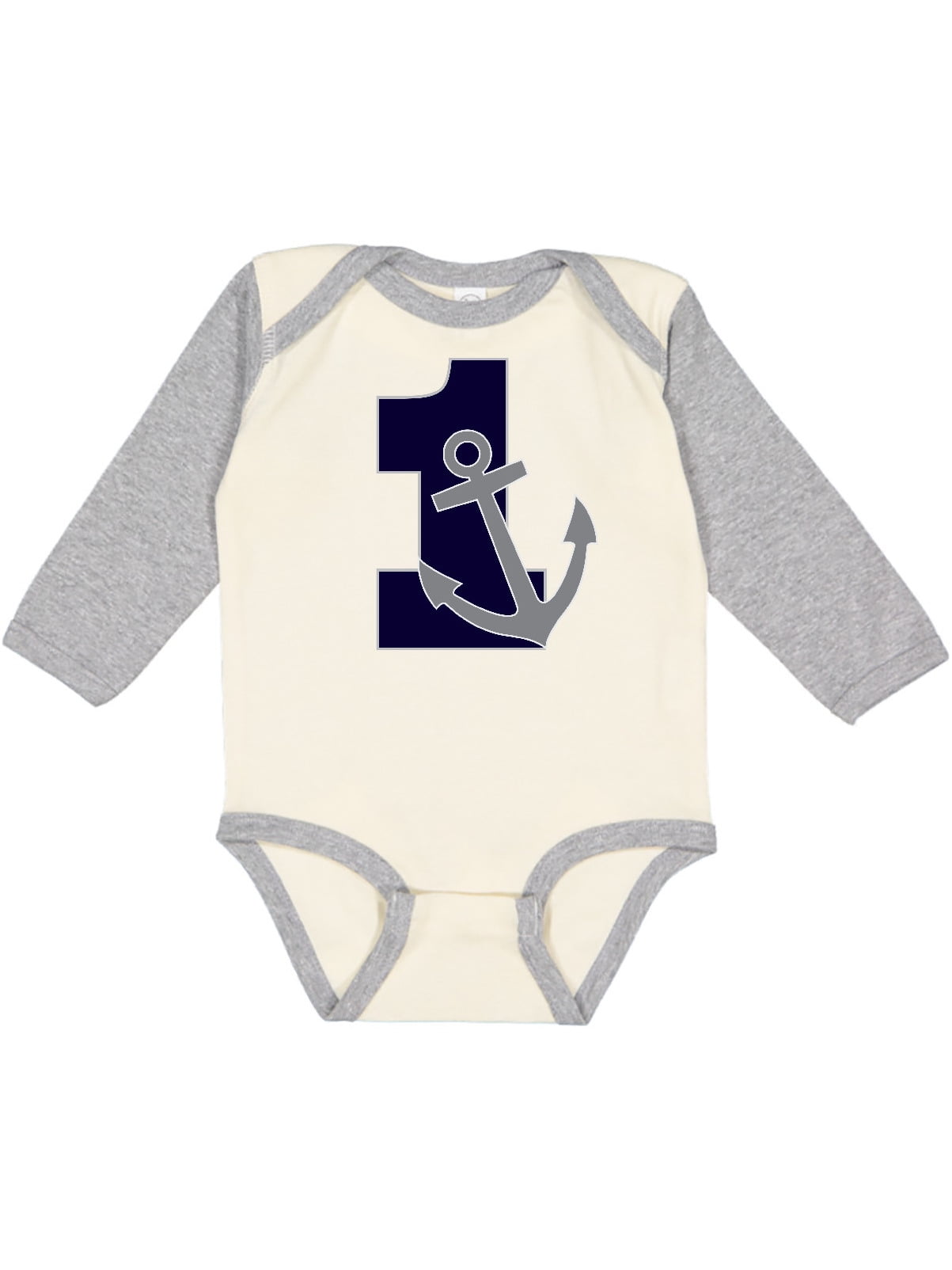 Inktastic 1 Years Old Nautical Anchor Boy Birthday Baby Bib One First Im Gift 