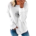 thumbnail image 2 of Lindreshi Sweatshirts for Women Loose Fit Fashion Woman Round Neck Long Sleeve T-Shirt Printing Loose Sweatshirt Blouse Tops, 2 of 5