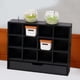 thumbnail image 1 of Caja divisoria de almacenamiento a escala 1:12, miniorganizador, vitrina, bandeja de simulación, diorama, escenario con 12 cuadrículas para mesa de negro, 1 of 9