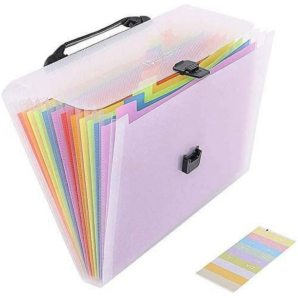 13 Pack Expanding File Folders Accordion Document Organizer, Letter A4