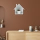 thumbnail image 2 of EeaseMX Estante de pared pequeño en forma de casa, de madera, para dormitorio, sala de estar, cocina y oficina (blanco)., 2 of 7