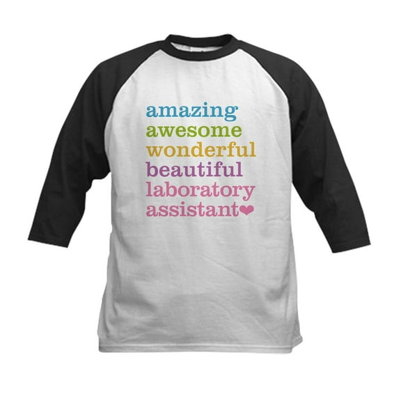 CafePress - Amazing Laboratory Assistant Baseball Jersey - Kids Cotton Baseball Jersey, 3/4 Sleeve Shirt