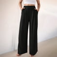 thumbnail image 2 of Woman Pants Wide Leg Straight Baggy Black Pants Women Casual Comfy Clothes Womens Trouser Pants, 2 of 9