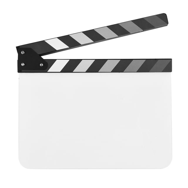 Acrylic Clapperboard Film Clapboard Movie Director's Slate Cut Action Scene Clapper Board Film Slate Dry Erase