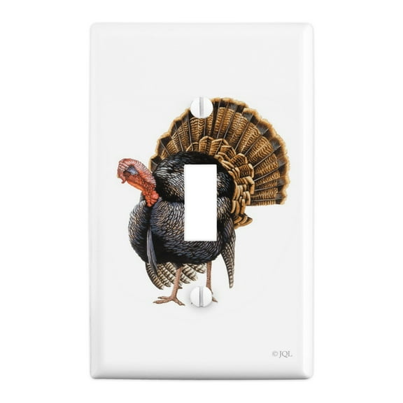 Tom the Awesome Wild Turkey Plastic Wall Decor Toggle Light Switch Plate Cover