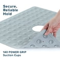 thumbnail image 6 of SlipX Solutions 21 x 21 Square Rubber Safety Shower Mat, Gray, 6 of 9