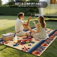 thumbnail image 4 of Retro Boho Outdoor Rug 5x7 Ft - Reversible Patio Rug Outdoor Camping Rugs, Rustic Abstract Geometric Farmhouse Aesthetic Indoor Outdoor Area Rugs, Non-Slip Outdoor Carpet Runner for Deck/Porch, 4 of 8